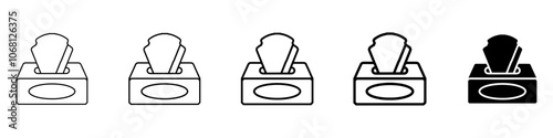 tissue box icon Simple outline illustration