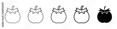 tomato icon Simple outline illustration