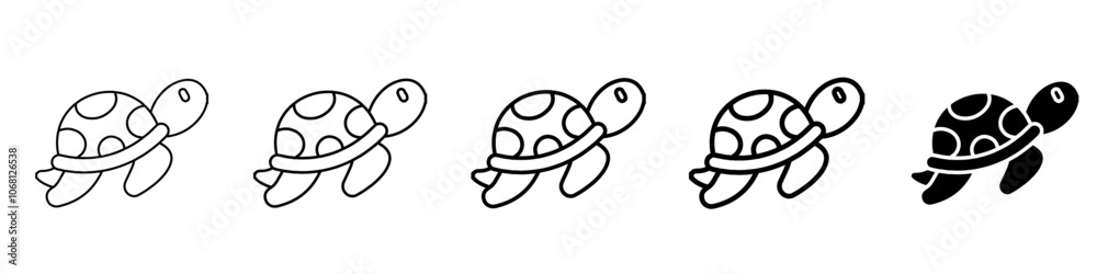 turtle icon Simple outline illustration turtle icon Simple outline illustration