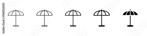 umbrella icon Simple outline illustration