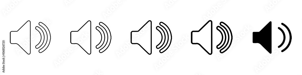 volume icon Simple outline illustration volume icon Simple outline illustration