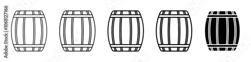 barrel icon Simple outline illustration