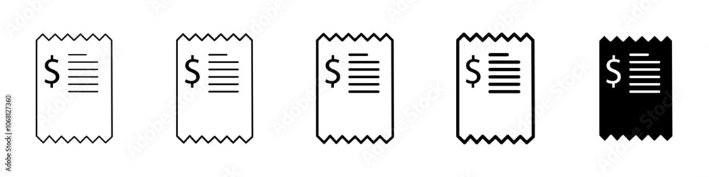 bill icon Simple outline illustration bill icon Simple outline illustration