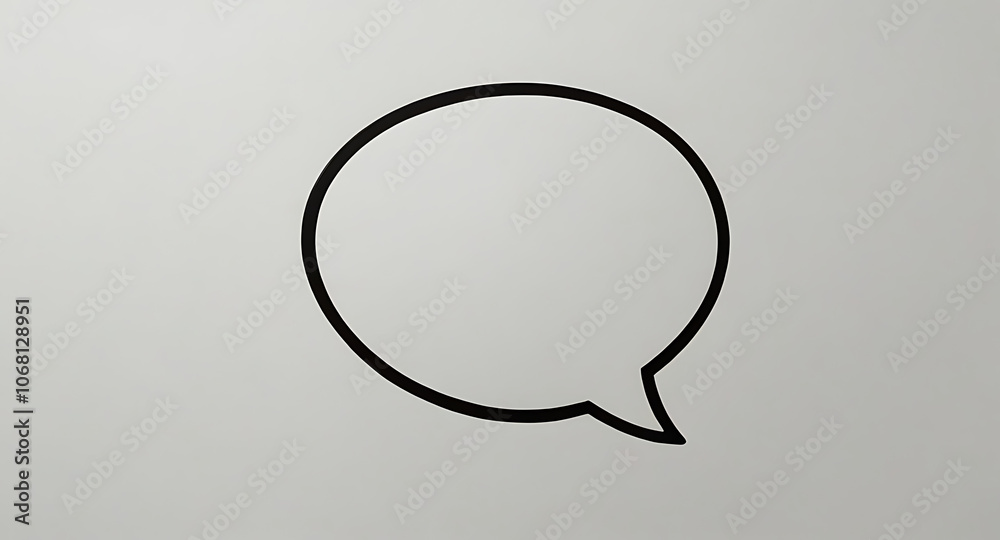 Minimalistic icon of a speech bubble symbol for communication on white background. Minimalistic icon of a speech bubble symbol for communication on white background.