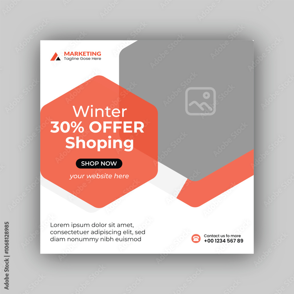 Winter Sale Social media post template Winter Sale Social media post template
