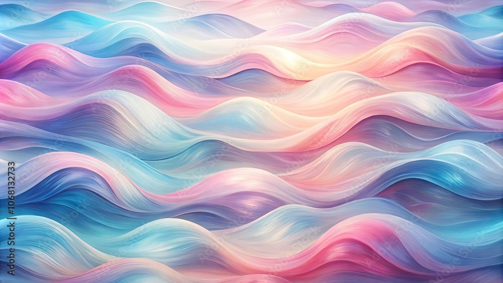 Abstract Wavy Canvas of Pastel Hues, Blending Soft Blues, Pinks, and Whites in a Dreamlike Swirl Abstract Wavy Canvas of Pastel Hues, Blending Soft Blues, Pinks, and Whites in a Dreamlike Swirl