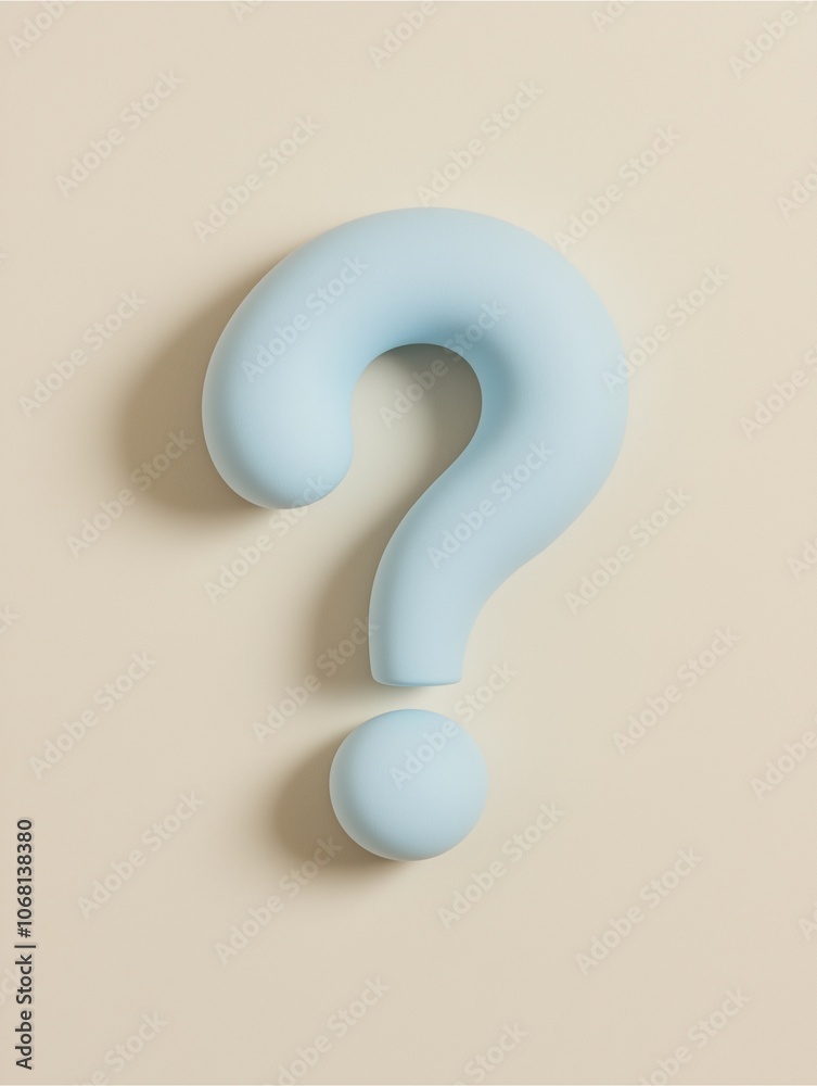 3D Question Mark on a White Background 3D Question Mark on a White Background