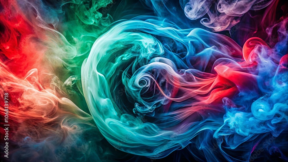 Abstract Swirling Hues of Smoke in a Cosmic Dance Abstract Swirling Hues of Smoke in a Cosmic Dance