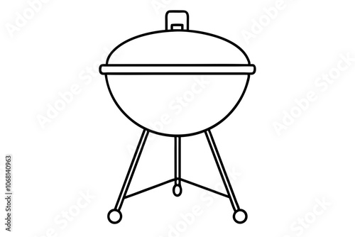 Barbecue grill icon Isolated flat vector