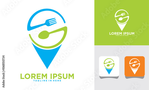 restaurant logo icon set