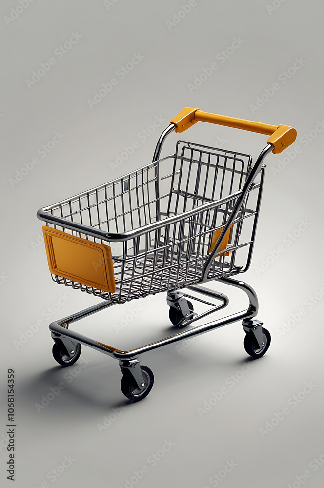 Minimalistic icon of a shopping cart symbol for e-commerce on white background. Minimalistic icon of a shopping cart symbol for e-commerce on white background.
