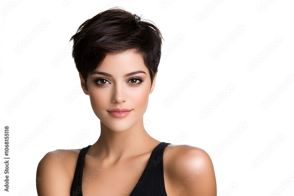 Stylish short haircut enhances beauty Stylish short haircut enhances beauty