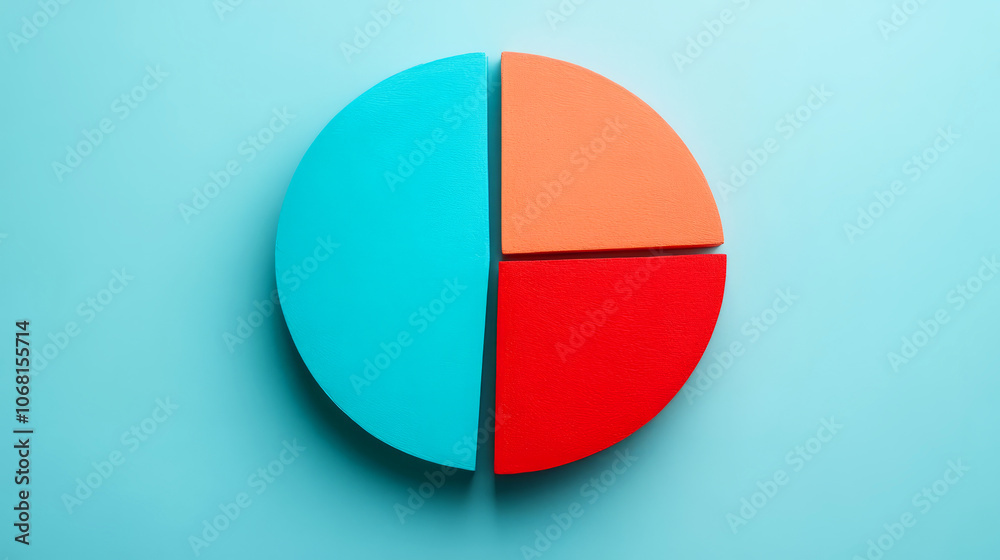 Fototapeta premium Explore the creative use of color segmentation in design for enhanced visual impact and engagement