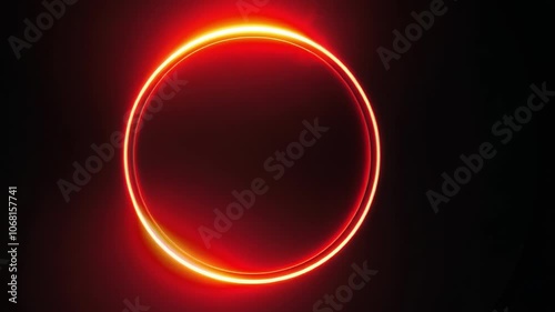Neon Red Circle Seamless Looping Background for Dynamic Visuals