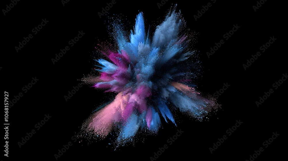 Colored Powder Explosion in the Background - a vibrant and exciting visual. The colored powder explosion in the background creates a dynamic and eye-catching look. It gives the impression of a spectac Colored Powder Explosion in the Background - a vibrant and exciting visual. The colored powder explosion in the background creates a dynamic and eye-catching look. It gives the impression of a spectac