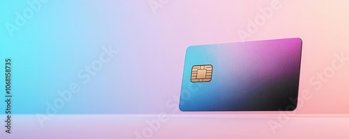 Digital surcharge notification, holographic security icon, sleek payment interface, blue accents
