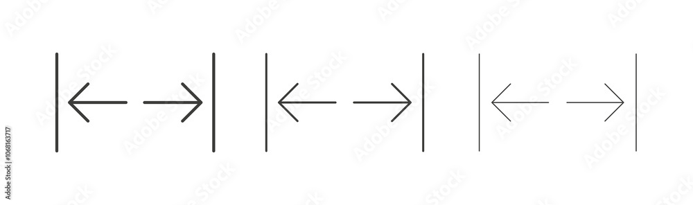 Gap icon set vector in black and white colors Gap icon set vector in black and white colors