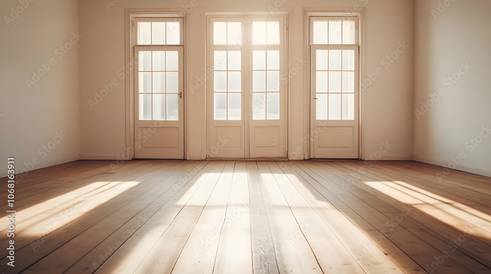 Sunlight Through Windows Empty Room Sunlight Through Windows Empty Room