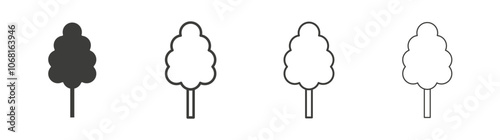 Cotton candy icon set vector in black and white colors