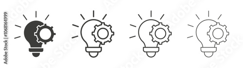 Implement icon set vector in black and white colors