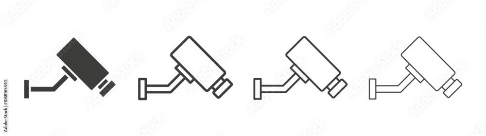 Security camera icon pack. vector illustration Security camera icon pack. vector illustration