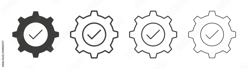 Execution icon set vector in black and white colors Execution icon set vector in black and white colors