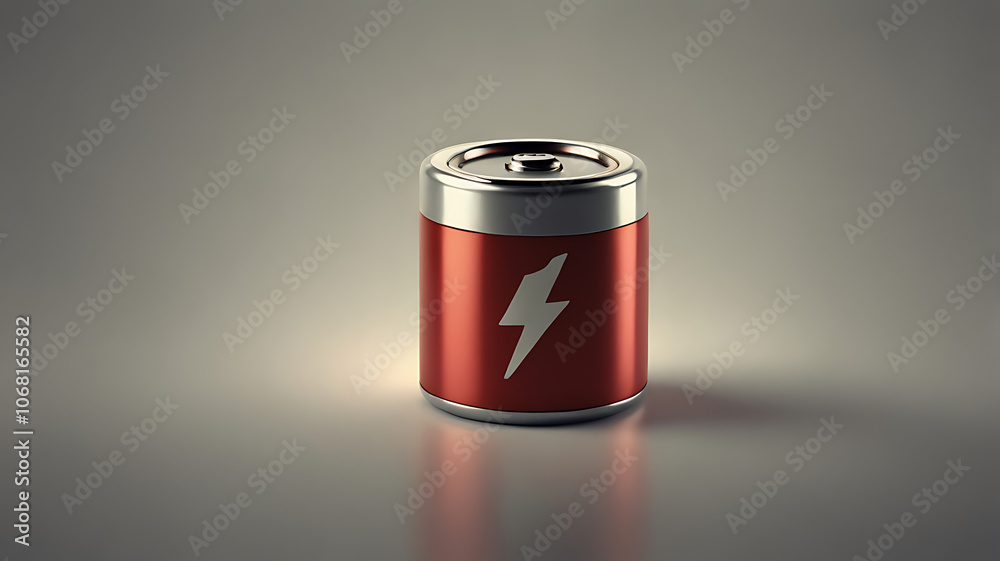 Minimalistic icon of a battery symbol for power and energy on white background. Minimalistic icon of a battery symbol for power and energy on white background.