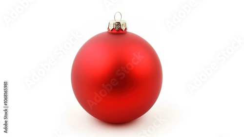 Isolated Christmas Ball on White Background - a festive and charming visual. The isolated Christmas ball on the white background creates a simple yet eye-catching look. It gives the impression of a so