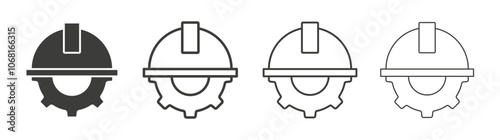 Construction worker icon pack. vector illustration