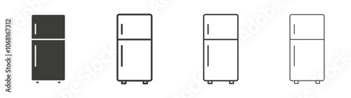 Fridge icon pack. vector illustration