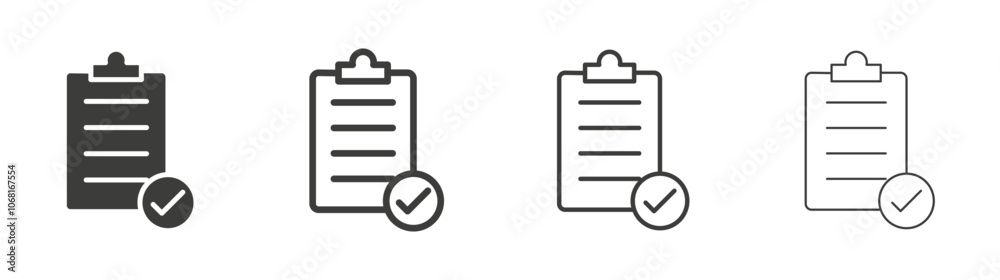 Clipboard check icon pack. vector illustration Clipboard check icon pack. vector illustration