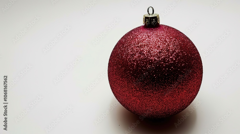 Isolated Christmas Ball on White Background - a festive and charming visual. The isolated Christmas ball on the white background creates a simple yet eye-catching look. It gives the impression of a so Isolated Christmas Ball on White Background - a festive and charming visual. The isolated Christmas ball on the white background creates a simple yet eye-catching look. It gives the impression of a so