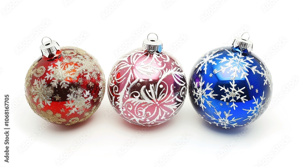 Isolated Christmas Ball on White Background - a festive and charming visual. The isolated Christmas ball on the white background creates a simple yet eye-catching look. It gives the impression of a so Isolated Christmas Ball on White Background - a festive and charming visual. The isolated Christmas ball on the white background creates a simple yet eye-catching look. It gives the impression of a so