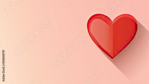 heart minimalistic single red heart