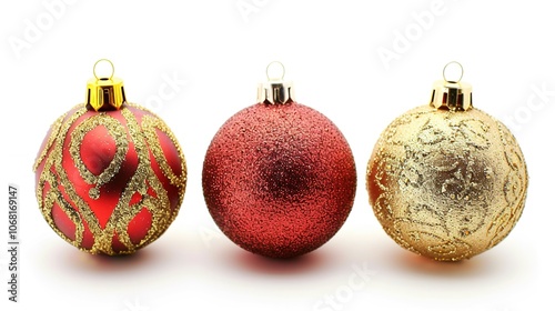 Isolated Christmas Ball on White Background - a festive and charming visual. The isolated Christmas ball on the white background creates a simple yet eye-catching look. It gives the impression of a so