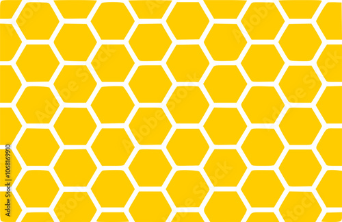 Honeycomb pattern . Golden honeycomb pattern . Honeycomb wallpaper . Honey background . Vector illustration