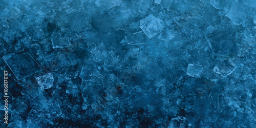 Natural scratched ice at the ice rink as texture. blue background. beautiful winter ice wallpaper. ice texture cracks baikal abstract background