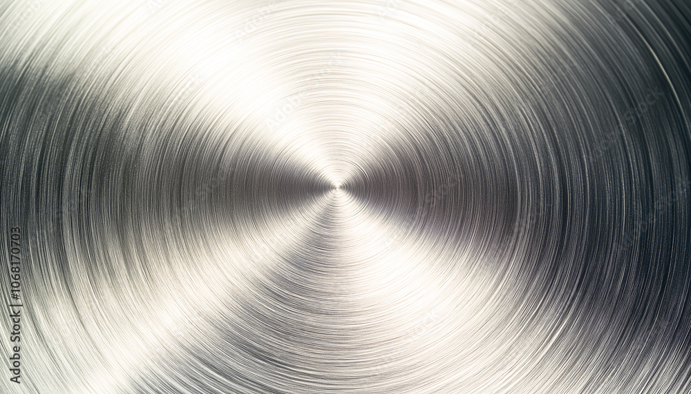 Brushed metal texture with circular pattern, creating sleek and modern look
