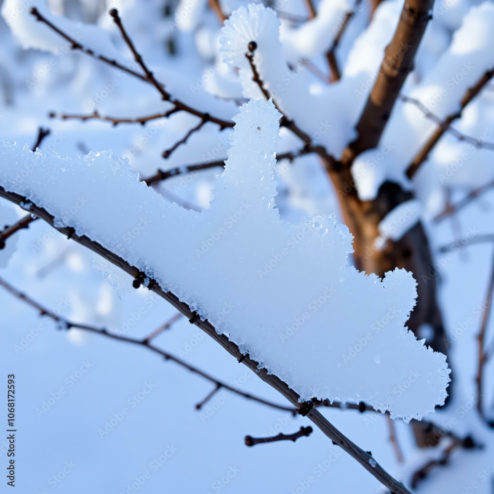 Capture the Serene Beauty of Winter: Snowy Tree Branches against a Clear Blue Sky, Perfect for Holiday Greetings and Wall Art Capture the Serene Beauty of Winter: Snowy Tree Branches against a Clear Blue Sky, Perfect for Holiday Greetings and Wall Art