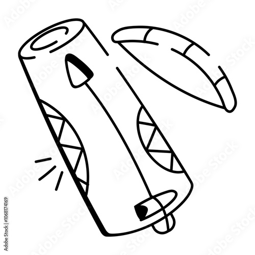 Apache fiddle icon in doodle style 

