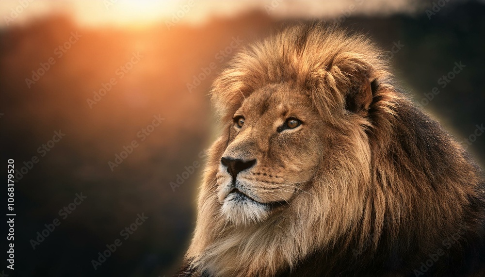 Lion, the majestic king of the forest, symbolizing strength, royalty, and power in the animal kingdom Lion, the majestic king of the forest, symbolizing strength, royalty, and power in the animal kingdom