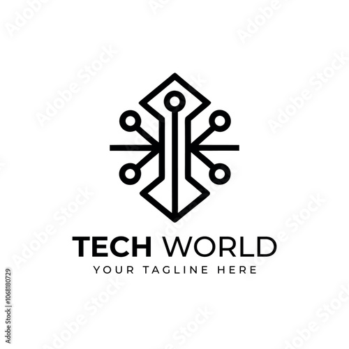Flat artificial intelligence logo