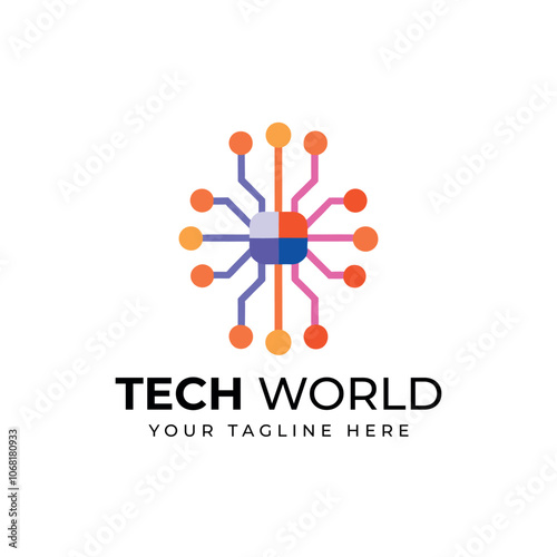 Flat artificial intelligence logo