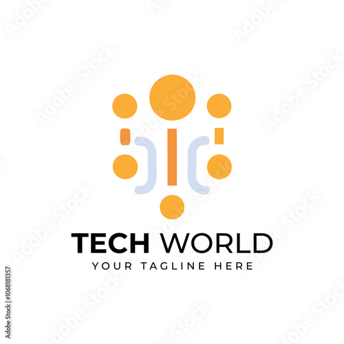 Flat artificial intelligence logo