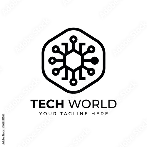 Flat artificial intelligence logo