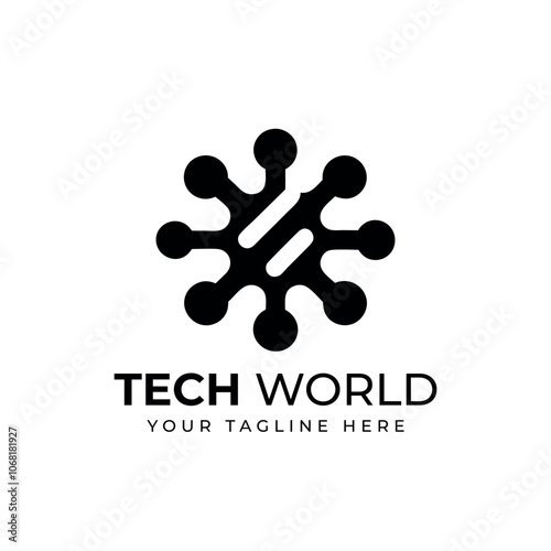 Flat artificial intelligence logo