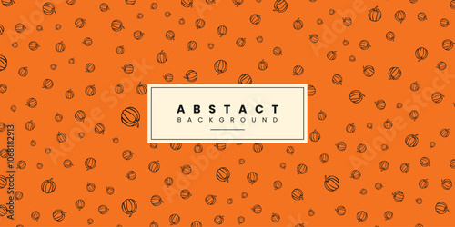 Halloween pumpkins background design template. Vector illustration