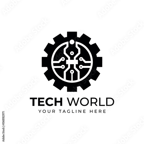 Flat artificial intelligence logo