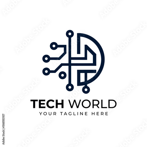 Flat artificial intelligence logo