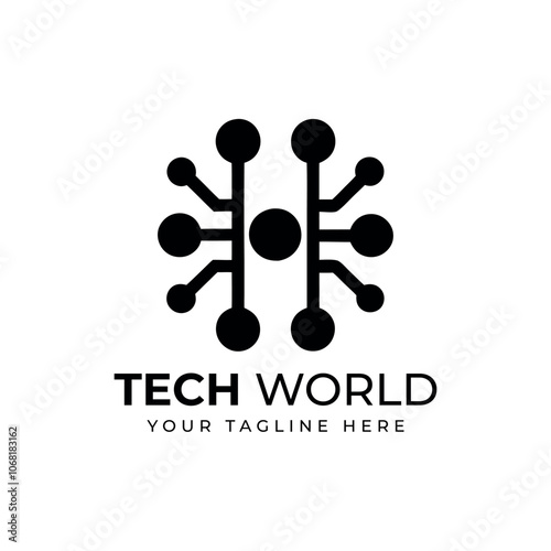 Flat artificial intelligence logo